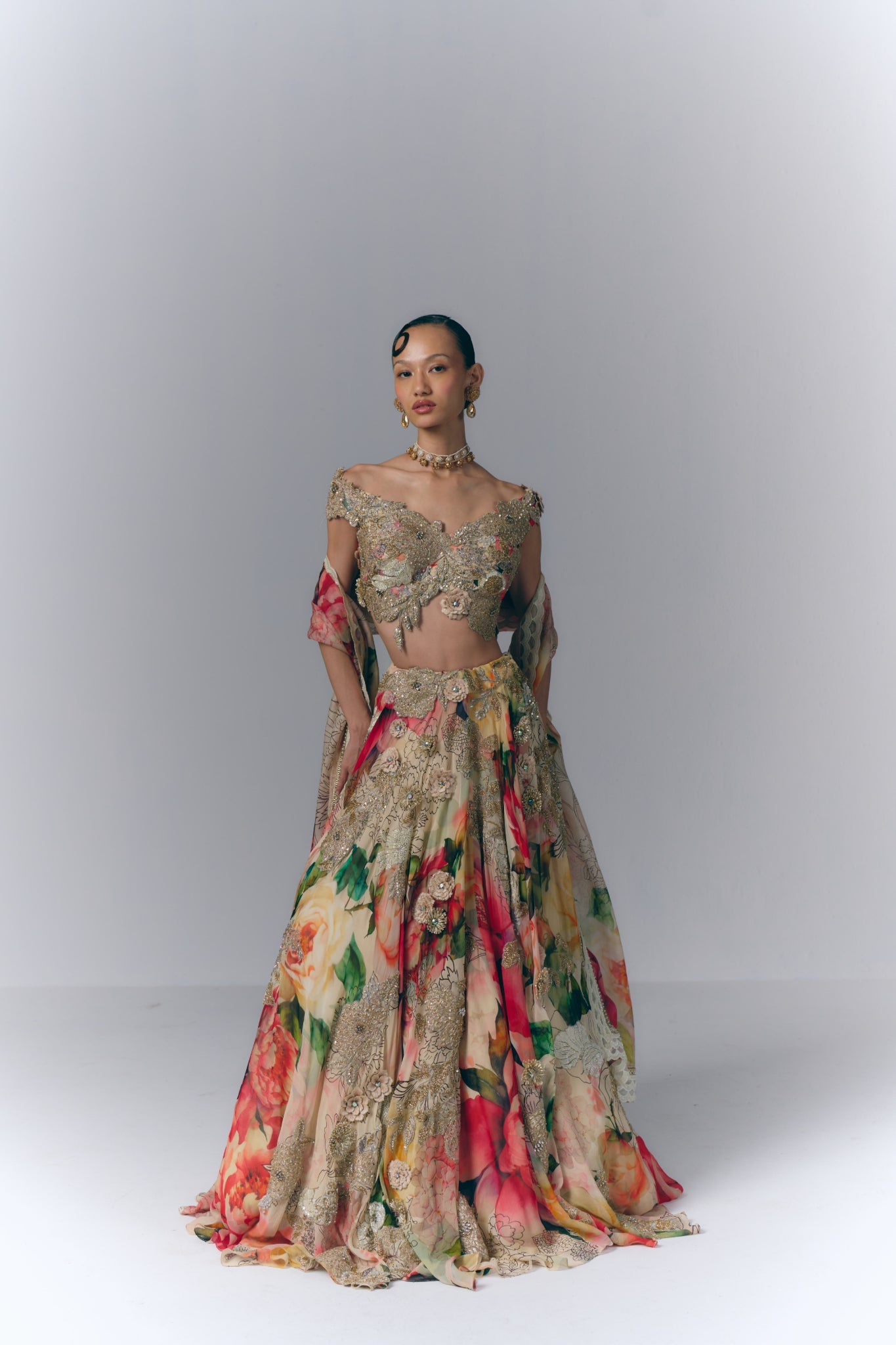 Multicolored Lehenga Set