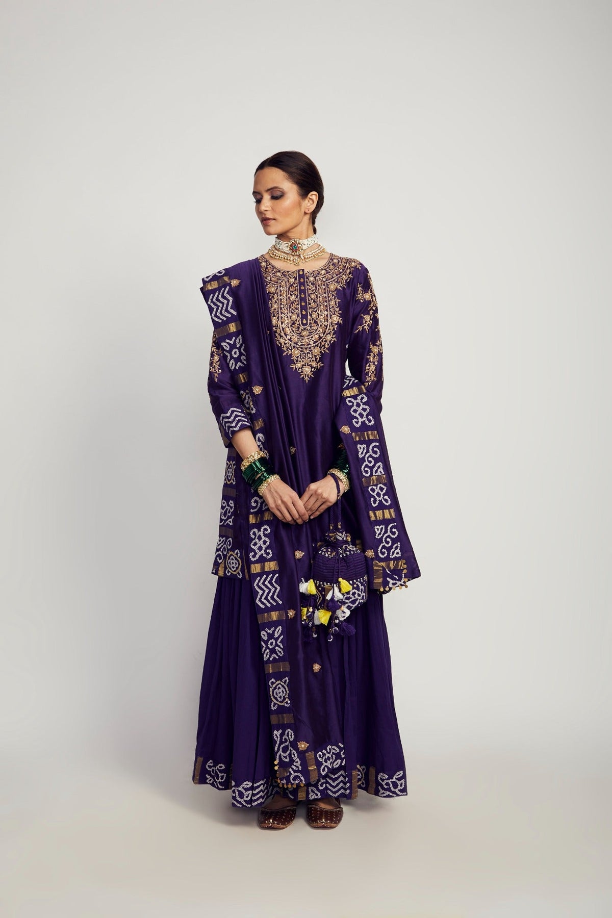 SAAZ Gharchola Gharara set