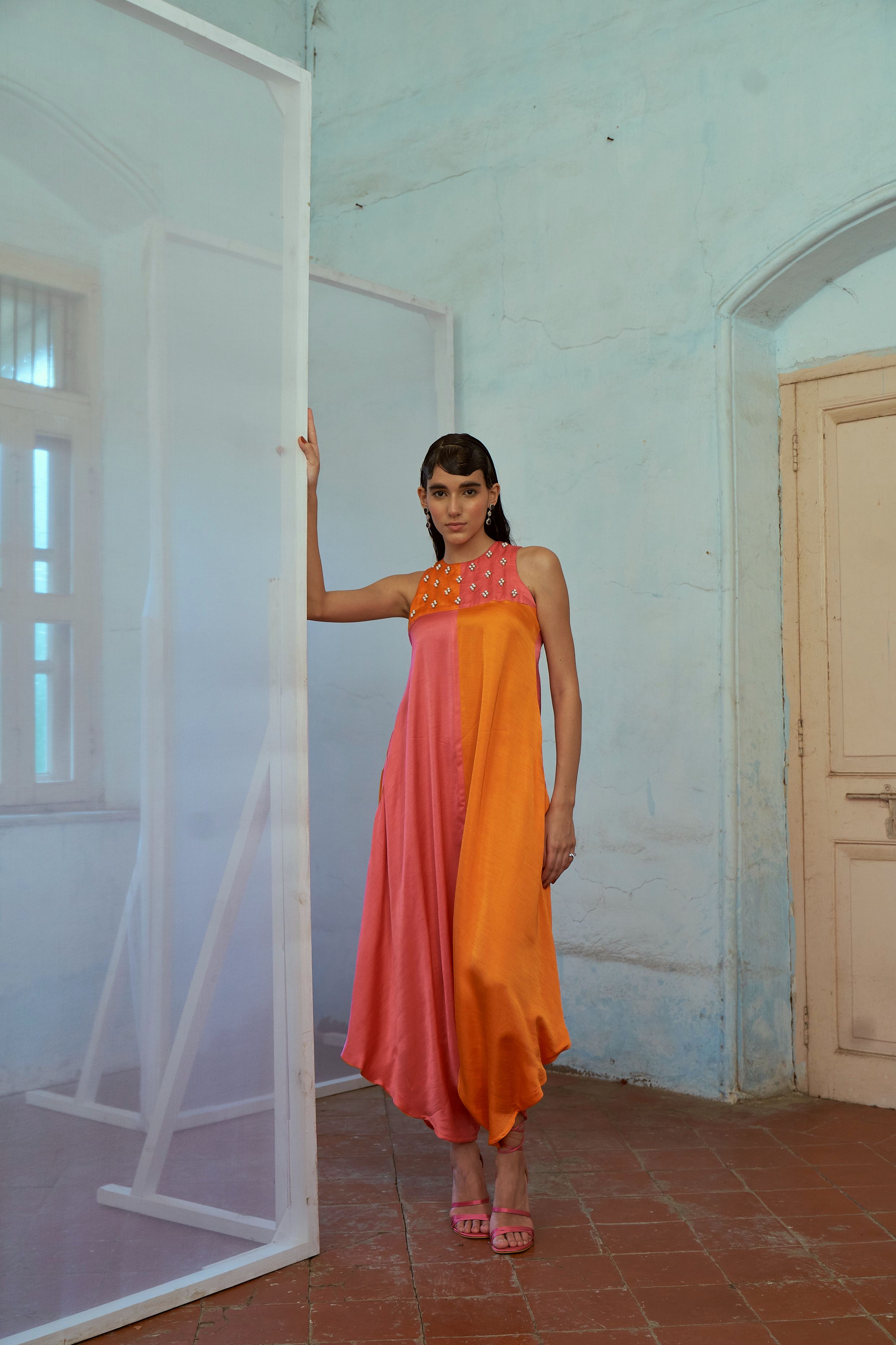 Sunset Bliss Cowl Jumpsuit