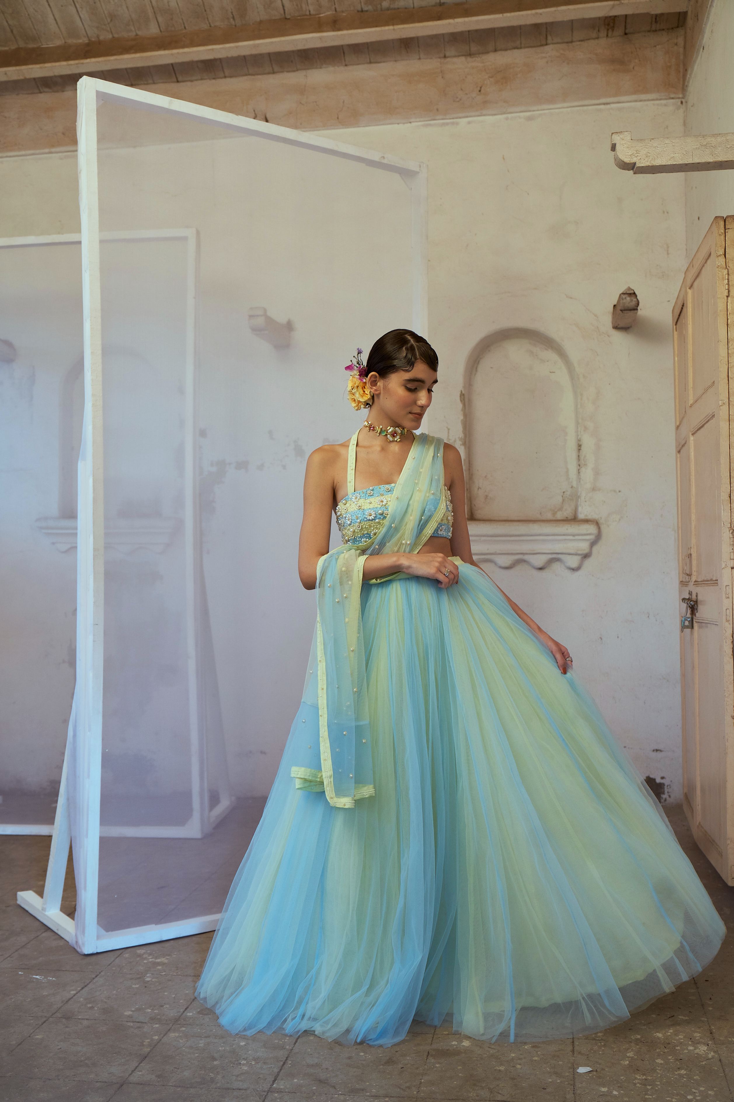 Seaside Enchantment: Bustier and Skirt Set