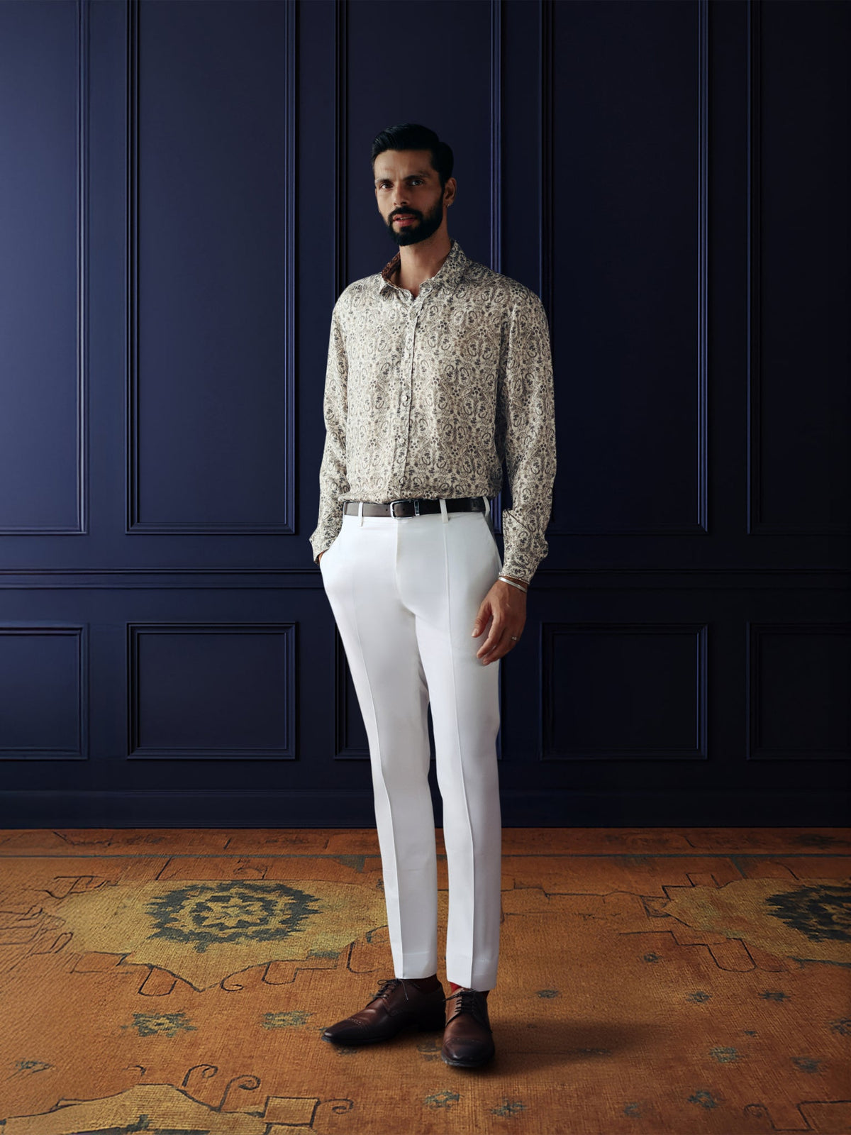 PATTERNED SILK SHIRT