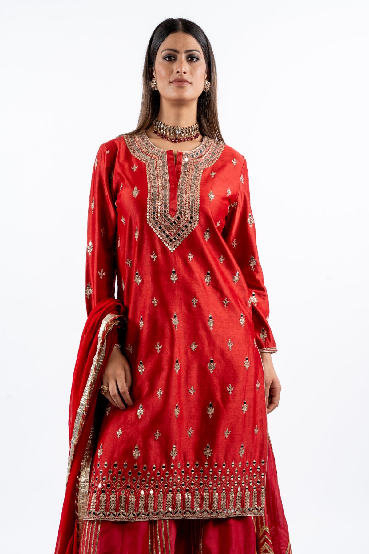 Scarlet Heirloom Embellished  Kurta Set