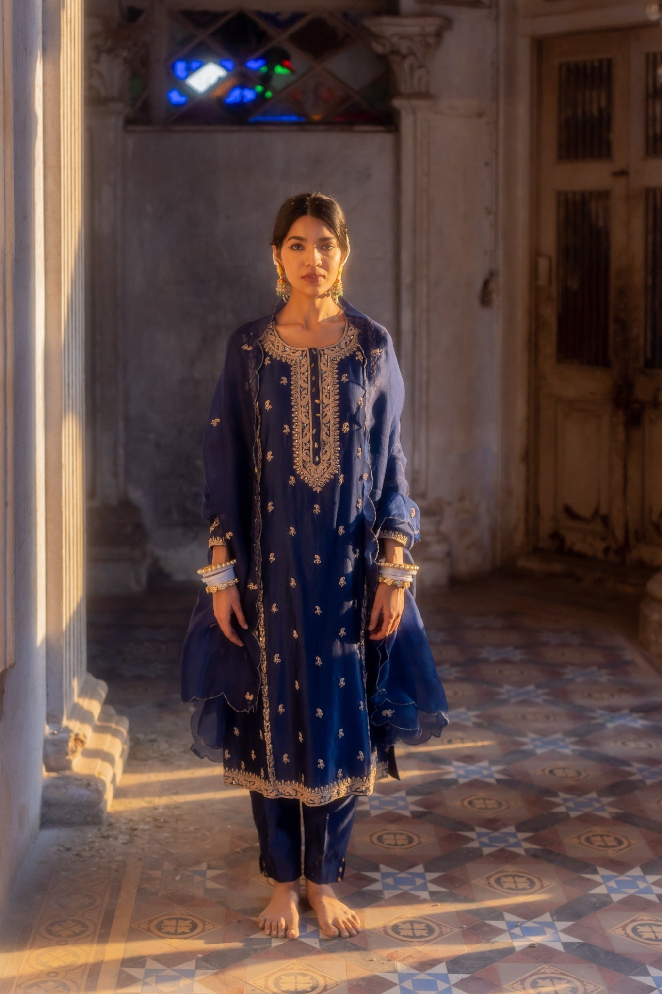 SAAZ Classic Embroidered Kurta Set