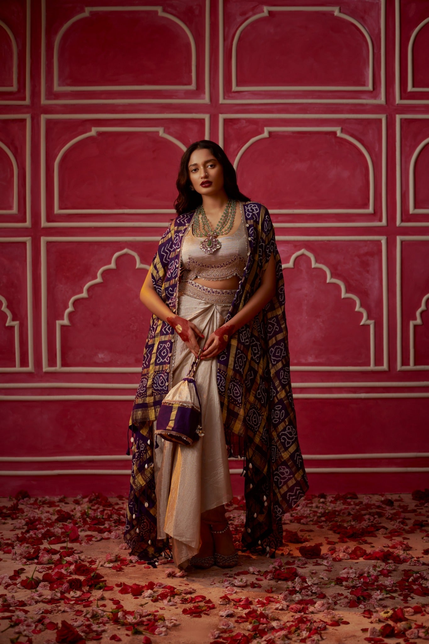 gharchola cape skirt set