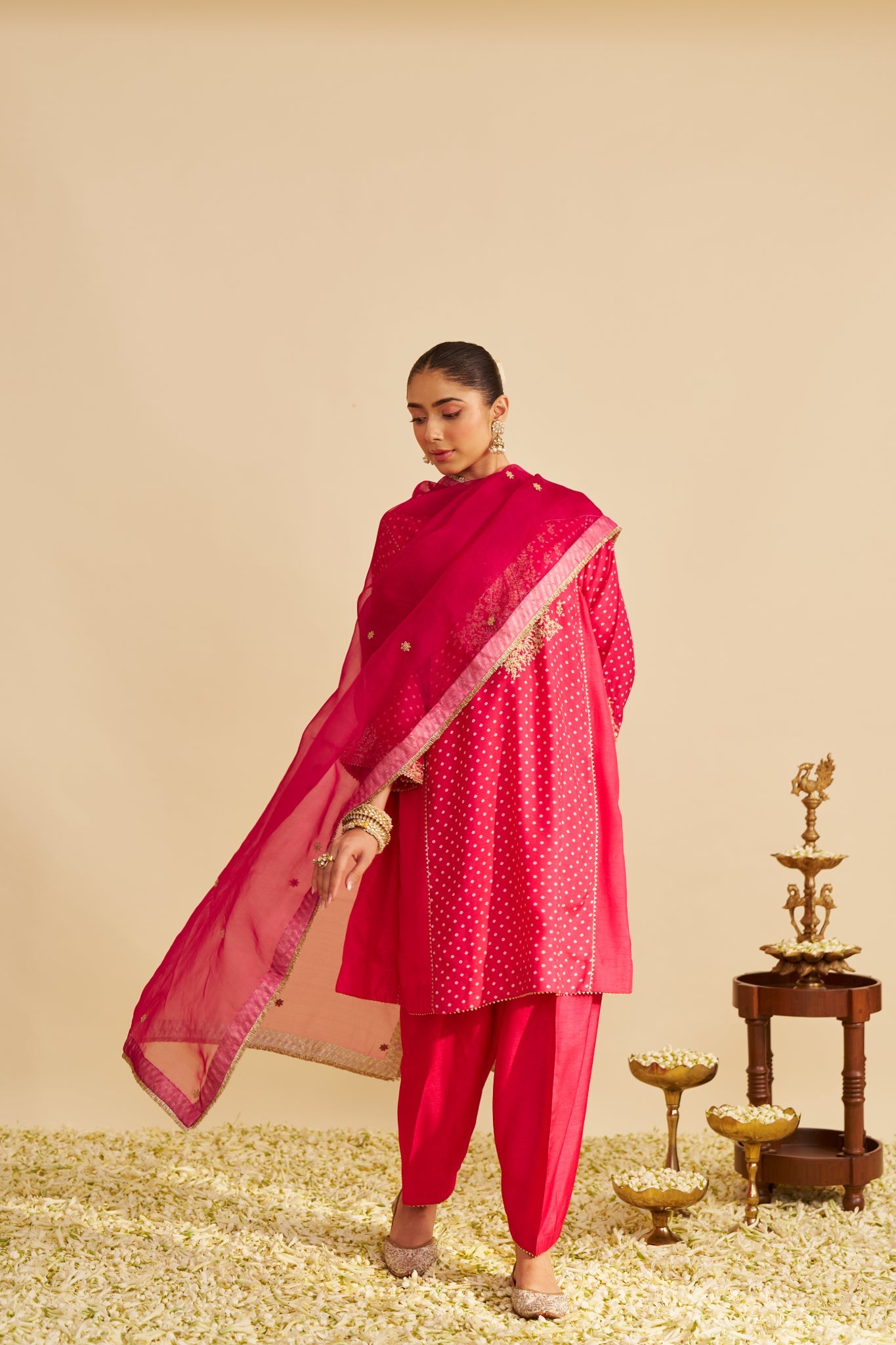 KAYRA - SHORT GATHERED CHAUGA WITH SALWAR