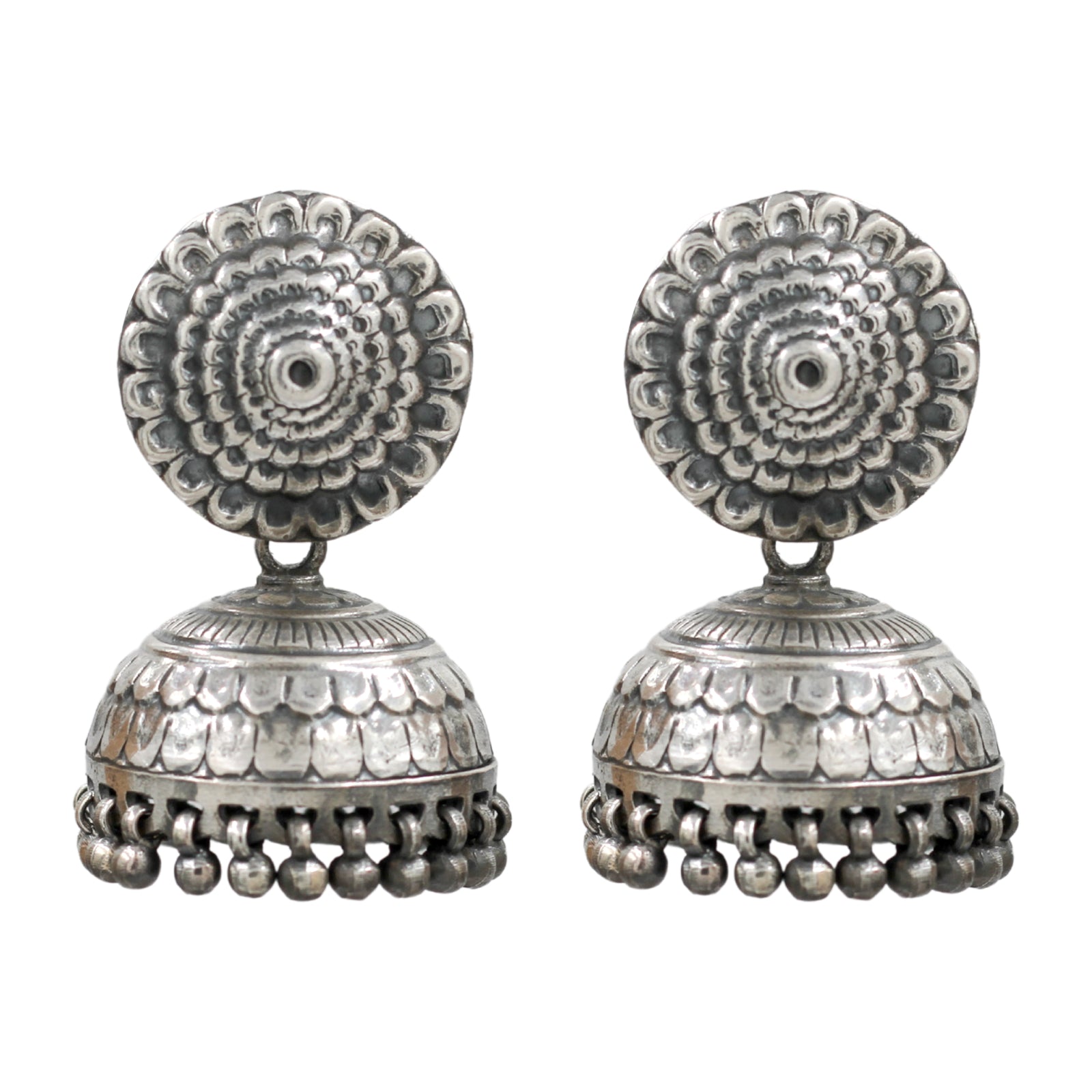 Sangeeta Boochra Statement Oxidised Jhumka Earrings