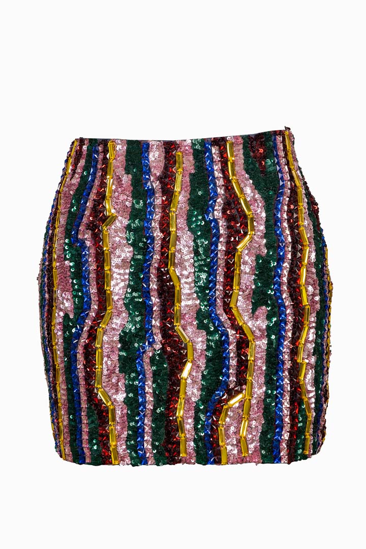 Tiger Strips Multicolour Skirt