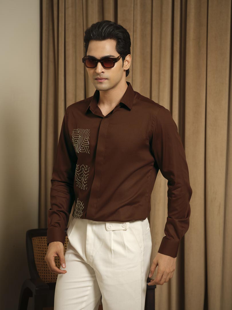 Mocha Maze Party Shirt