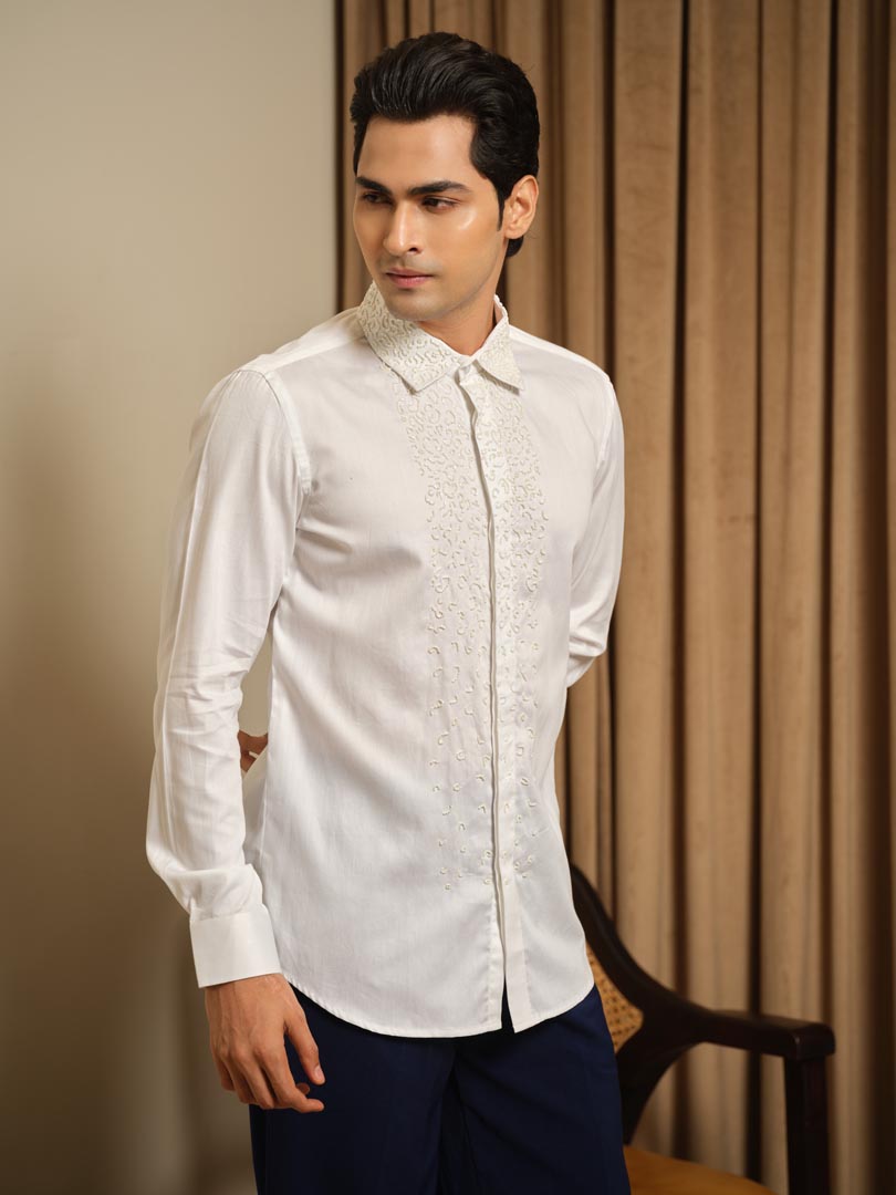 Ivory Rush Tux Shirt