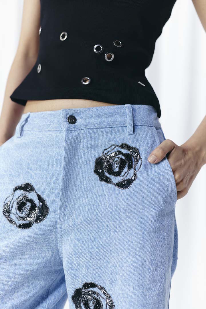 EYELET RIB TOP