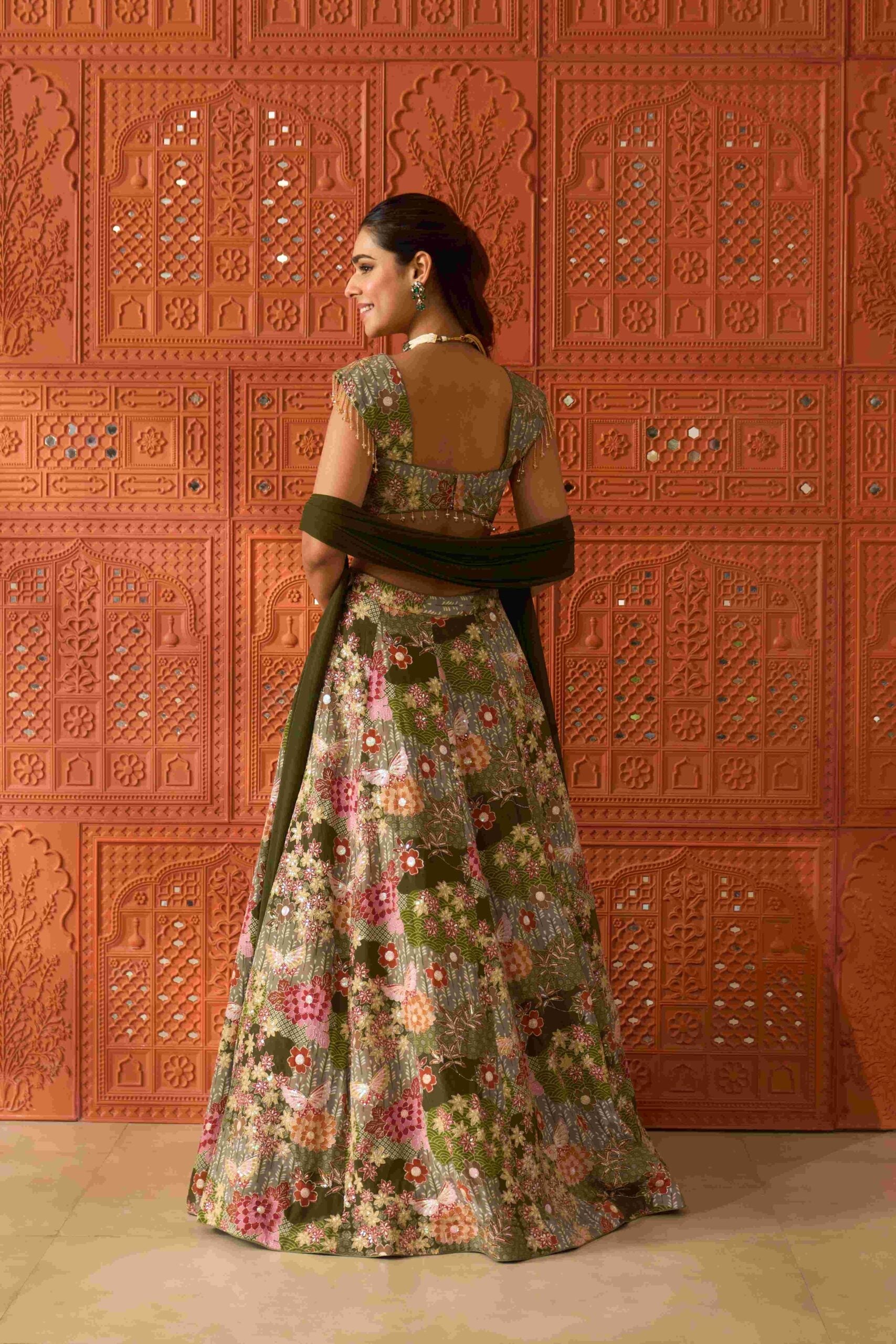Zareen Green Lehenga Set