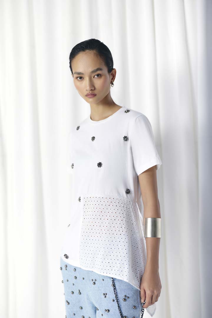SOLID & SCHIFFLEY STUDDED T-SHIRT