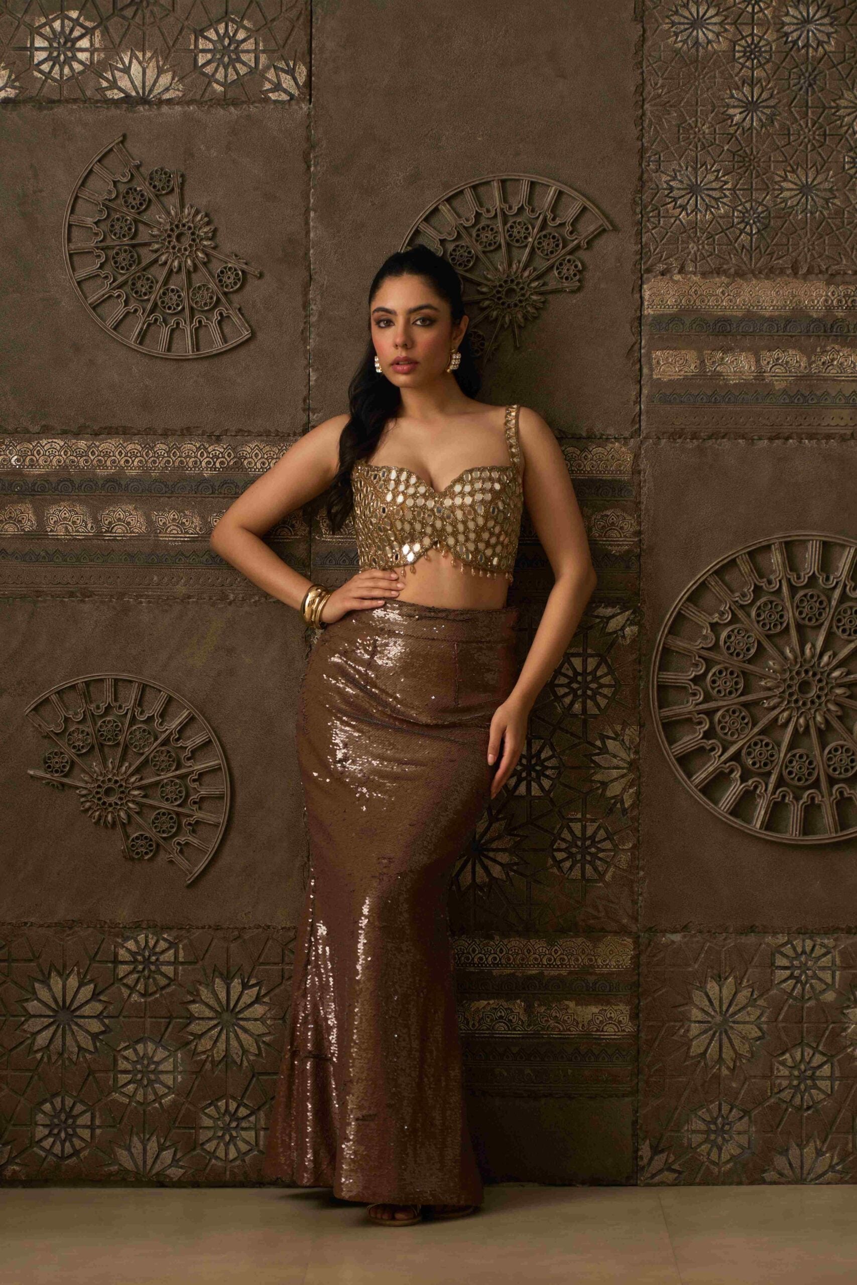 Ziya Bronze Saree