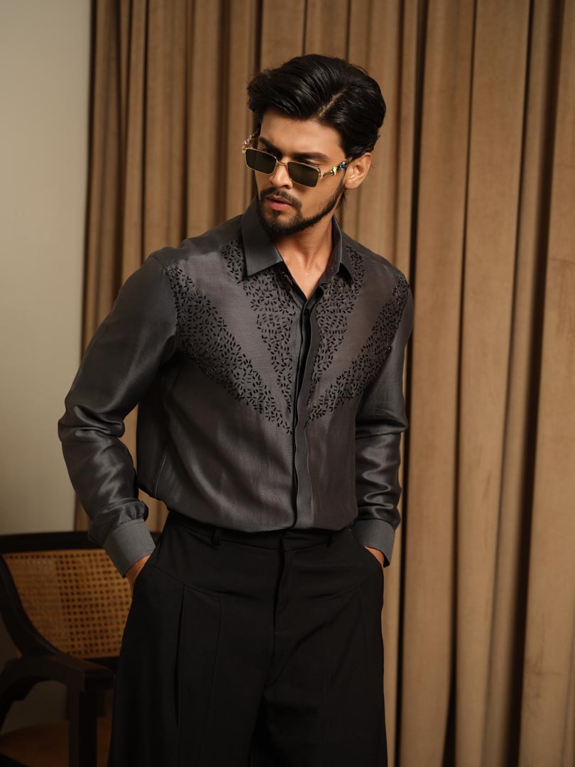 Grey Ray Party Shirt