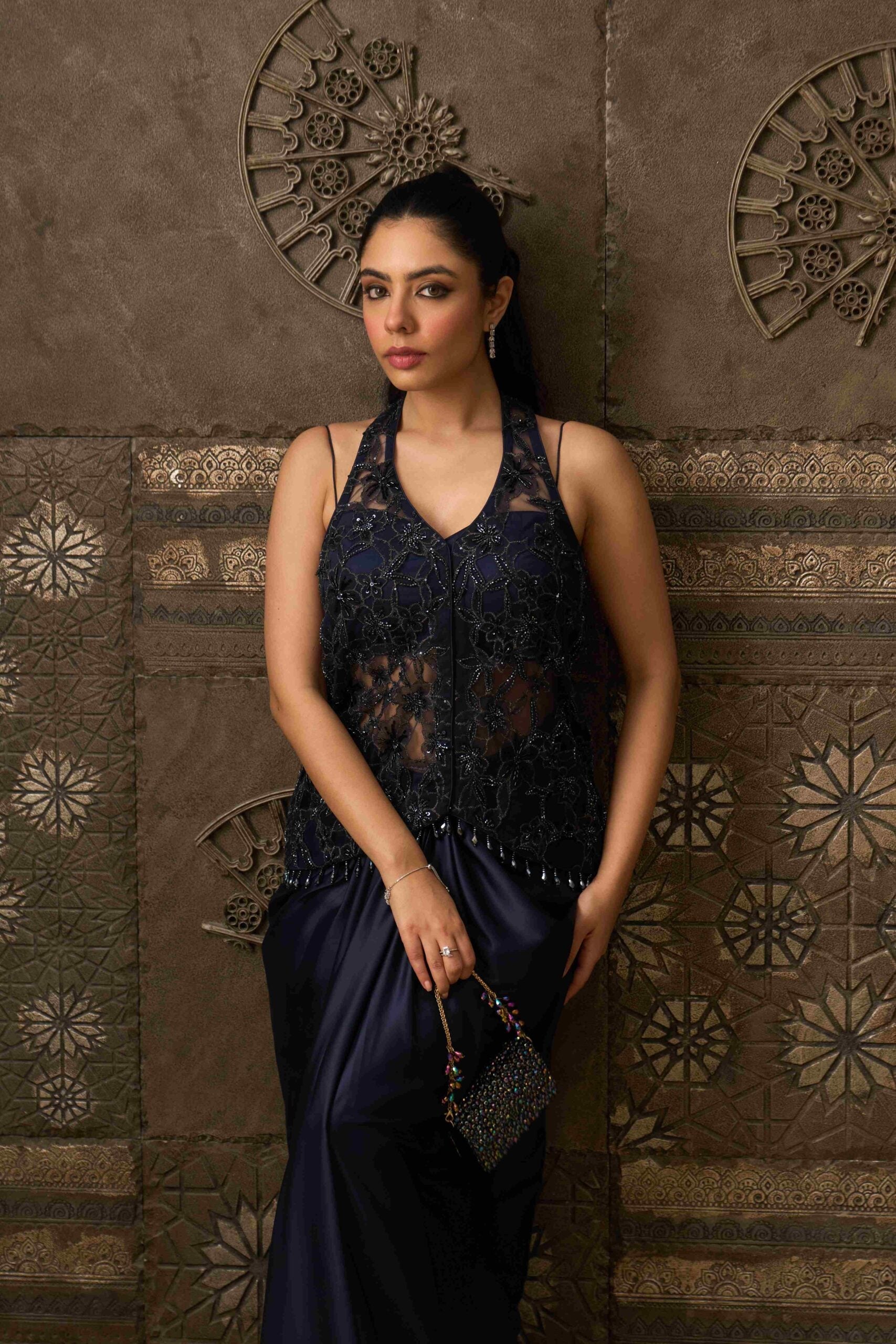 Elara Midnight Jacket Set
