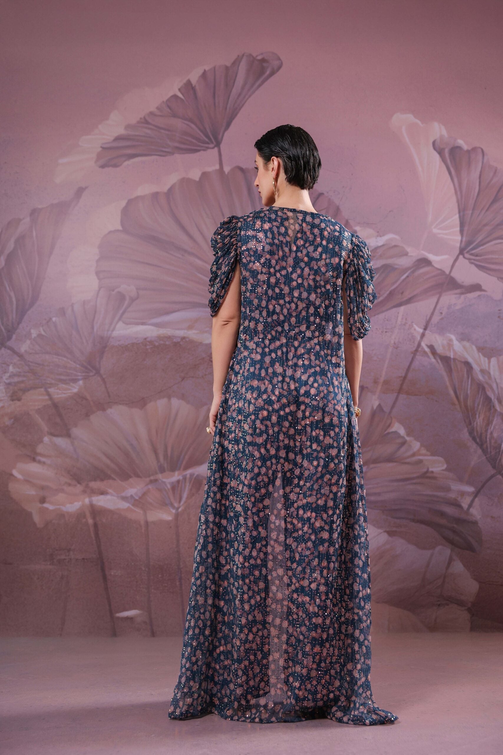 The Telegraph                           prussian blue cowl jumpsuit