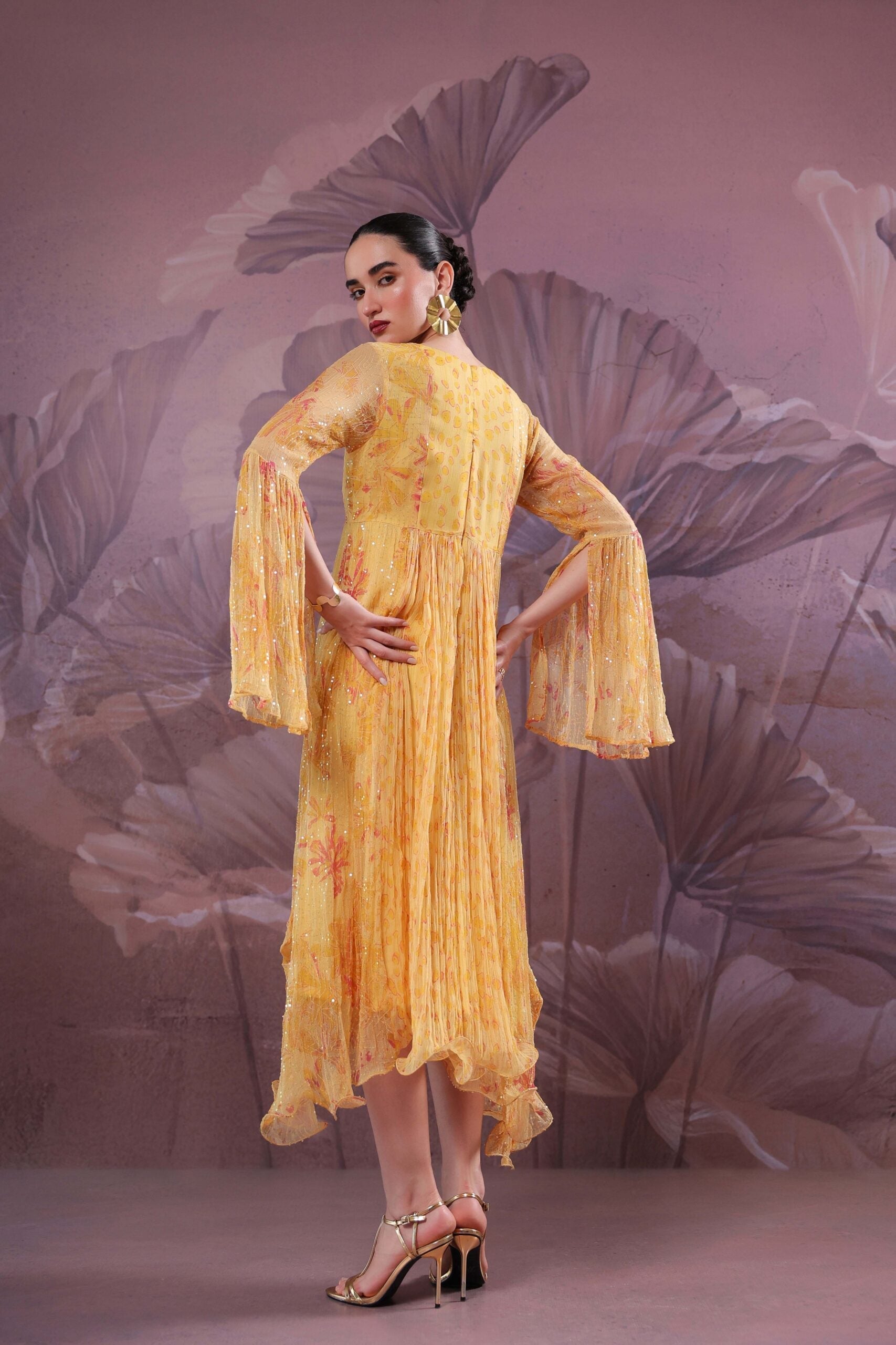The sandesh dress                       in butter yellow