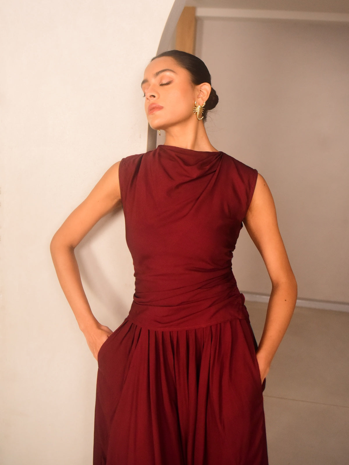 Ami Modal Cowl Top