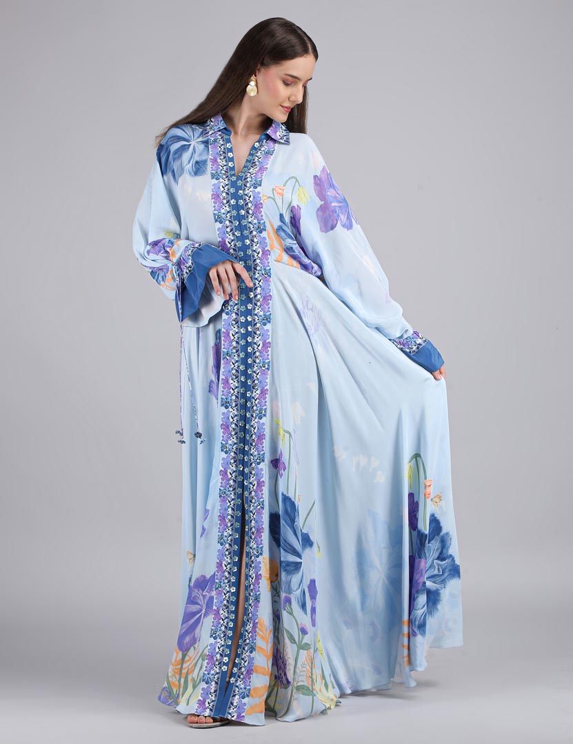 Petals Below Placement Printed Dress