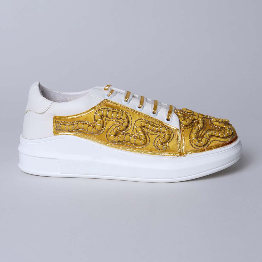 Yellow Gold Rope Sneakers