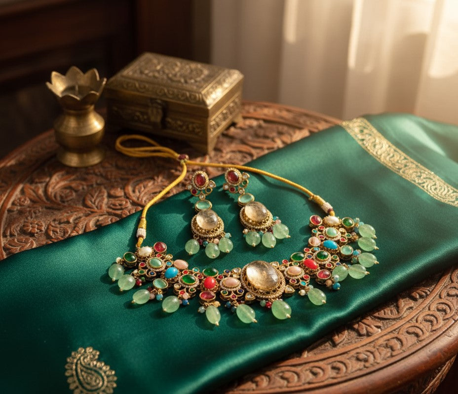 Royal Pearl & Crystal Jewelry Set