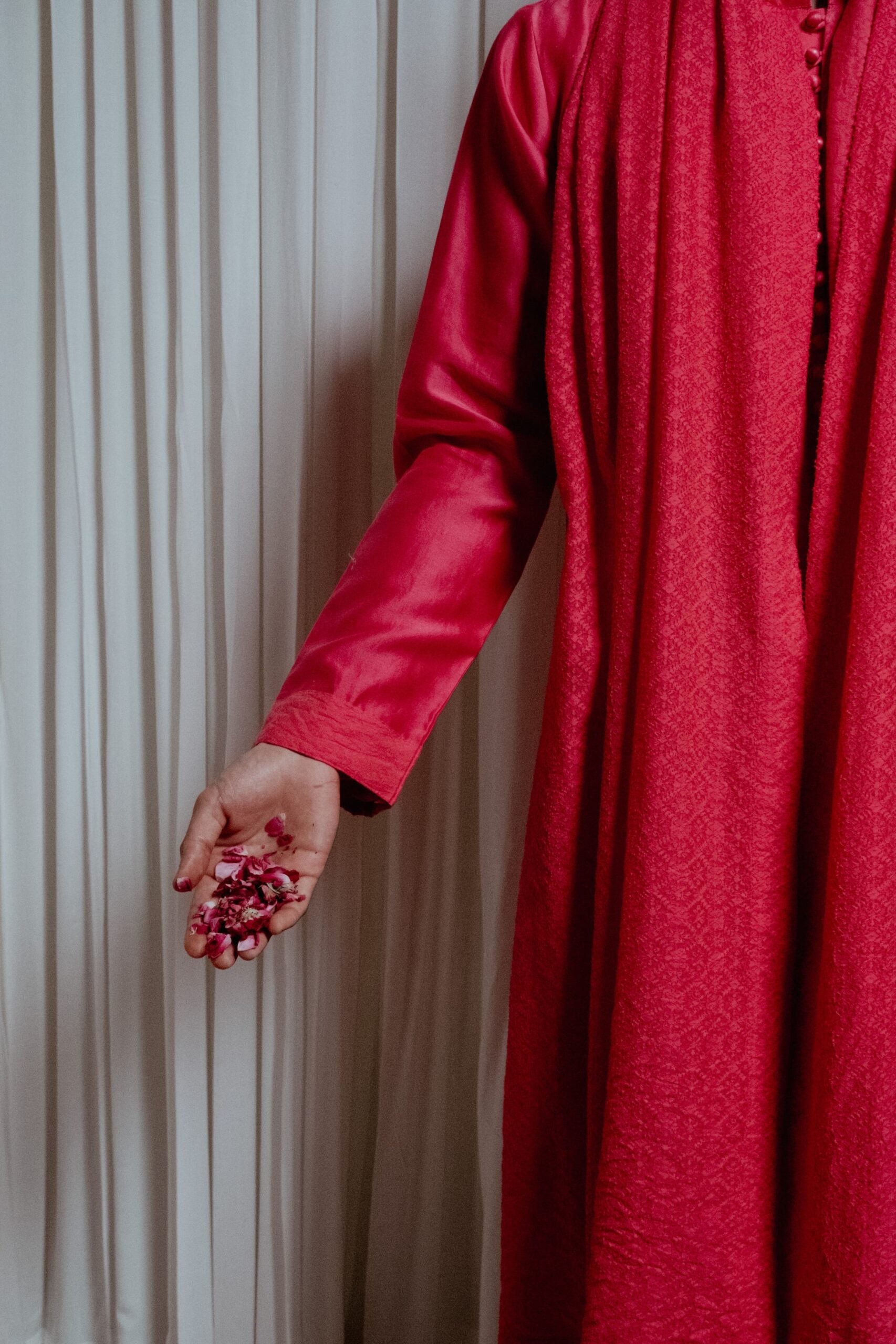 Hot pink kurta stole set