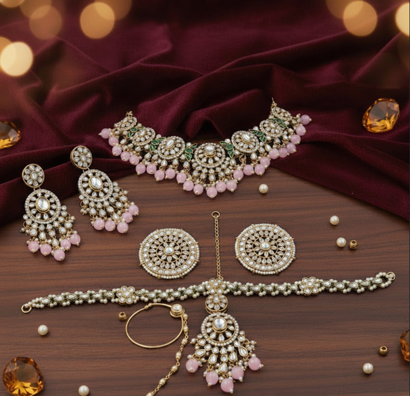 The Regal Blush Kundan Set