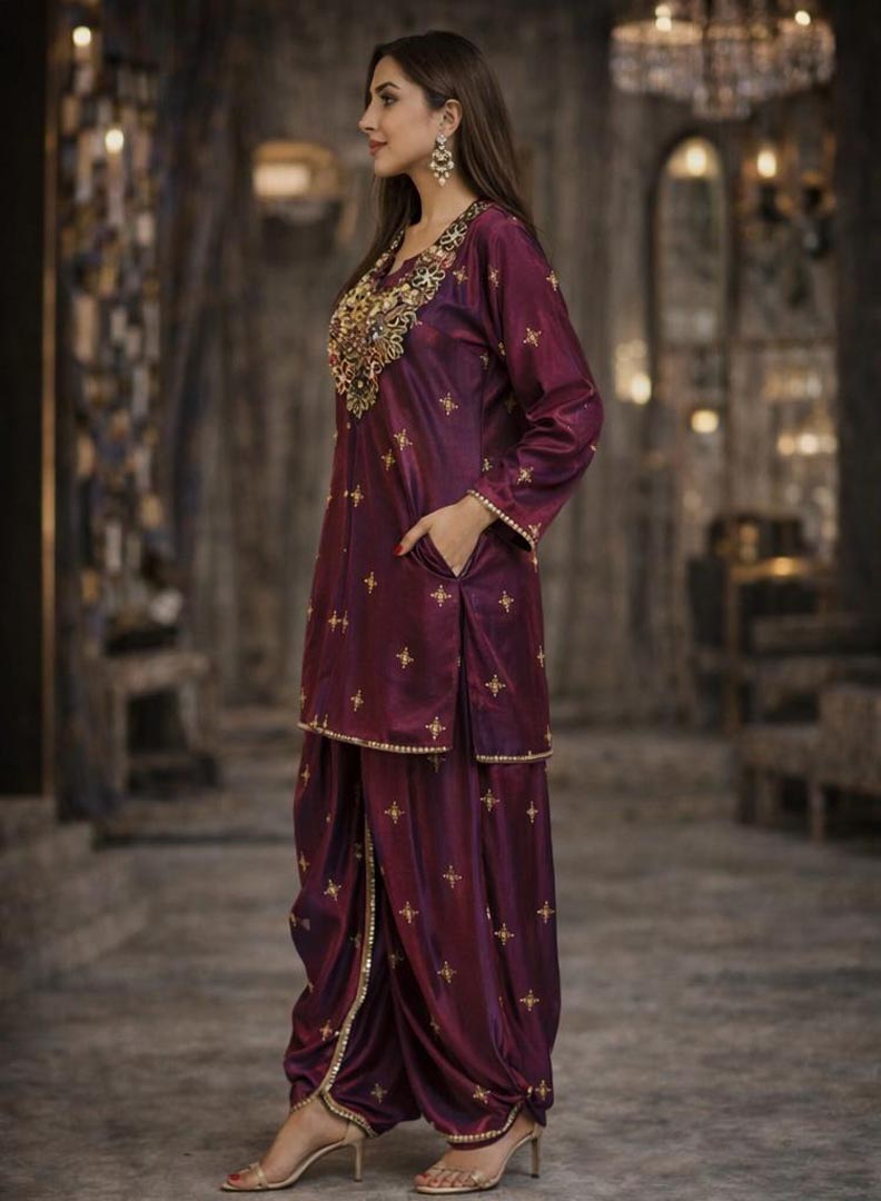 Fiza Embellished Silk Patiala Suit for Festive Weddings