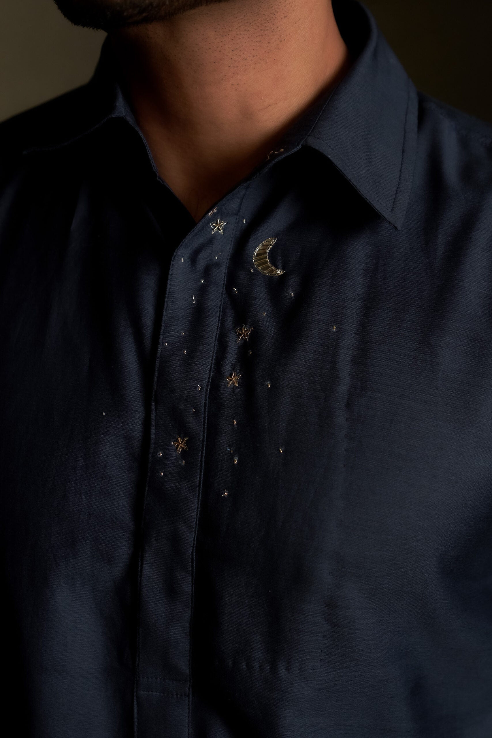 Blue Dusk Pathani Kurta Set