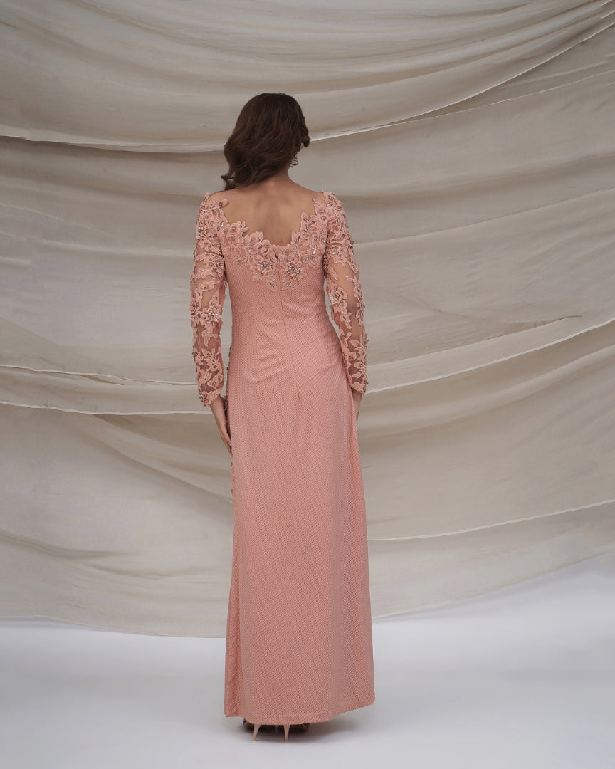 Peach long dress