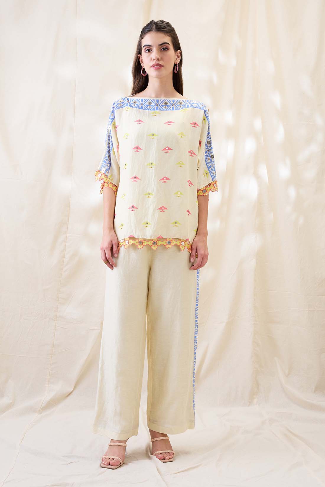 Kitchra Appliqued Kimono co-ord set SP4616