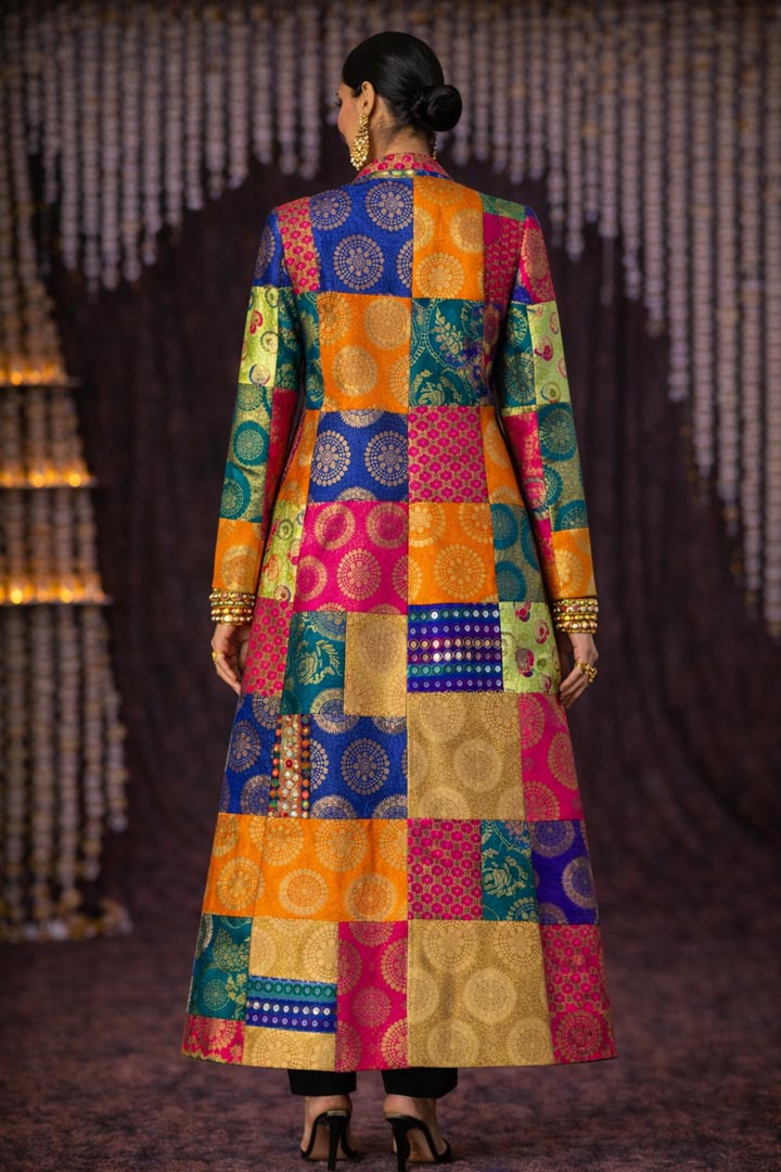 Legacy Edition Patchwork Coat - Fluid Crepe Ankle Length Outerwear