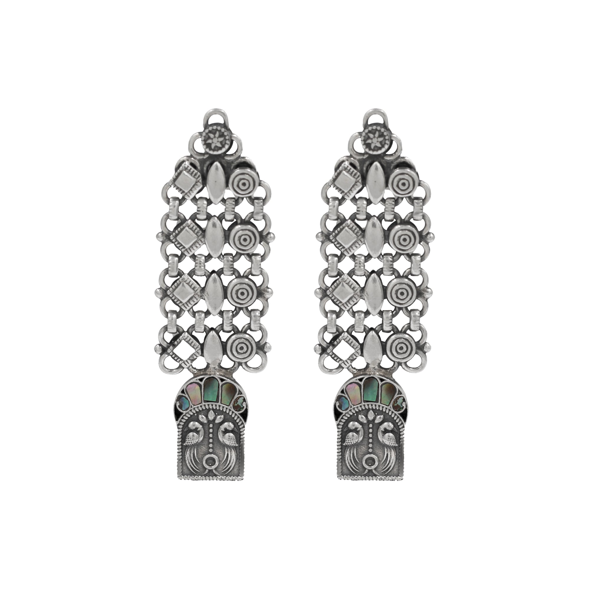 Sangeeta Boochra Handcrafted Heritage Silver Earrings
