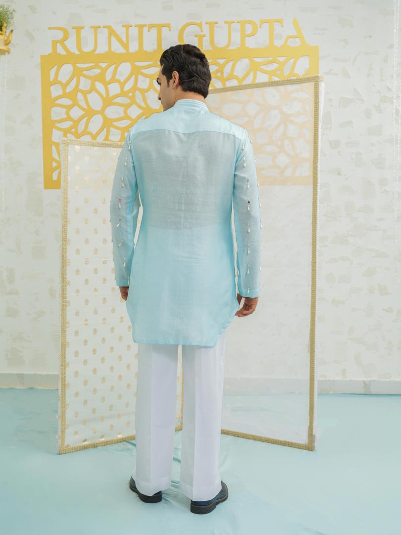 Blue Latkan Short Kurta set