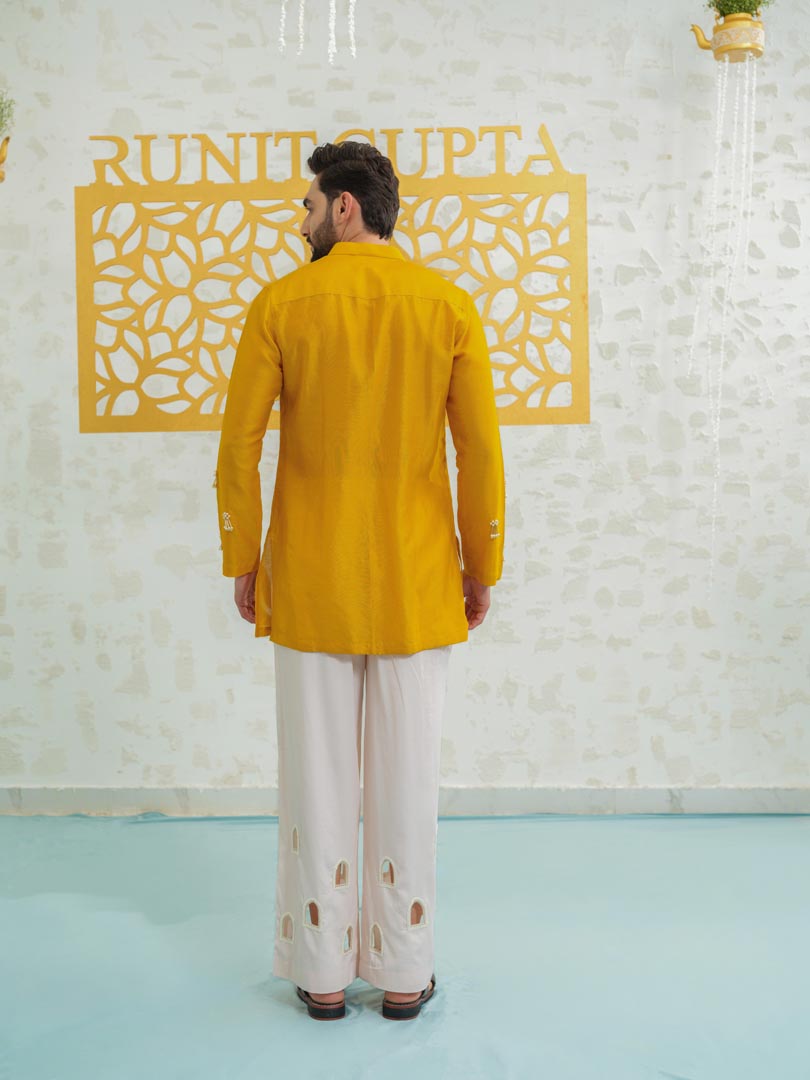 Marigold Latkan Kurta with Embroidered Pants