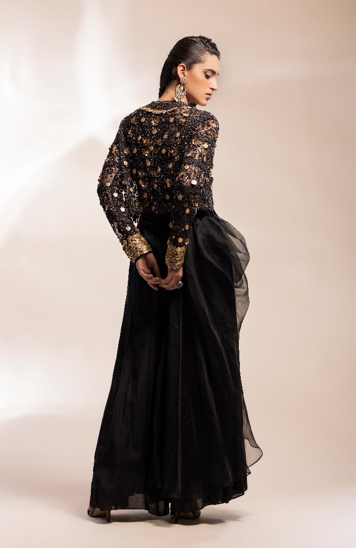 Jacket and sharara set