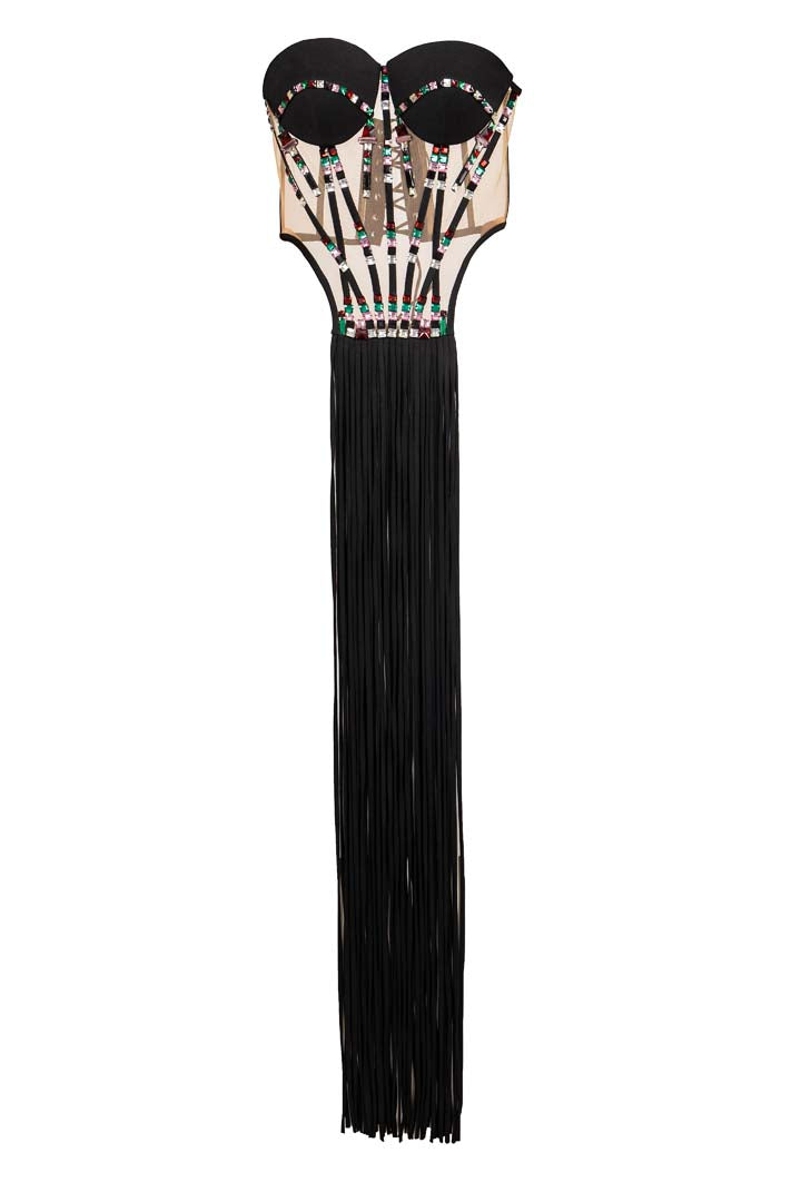 Aztec Art Black Corset