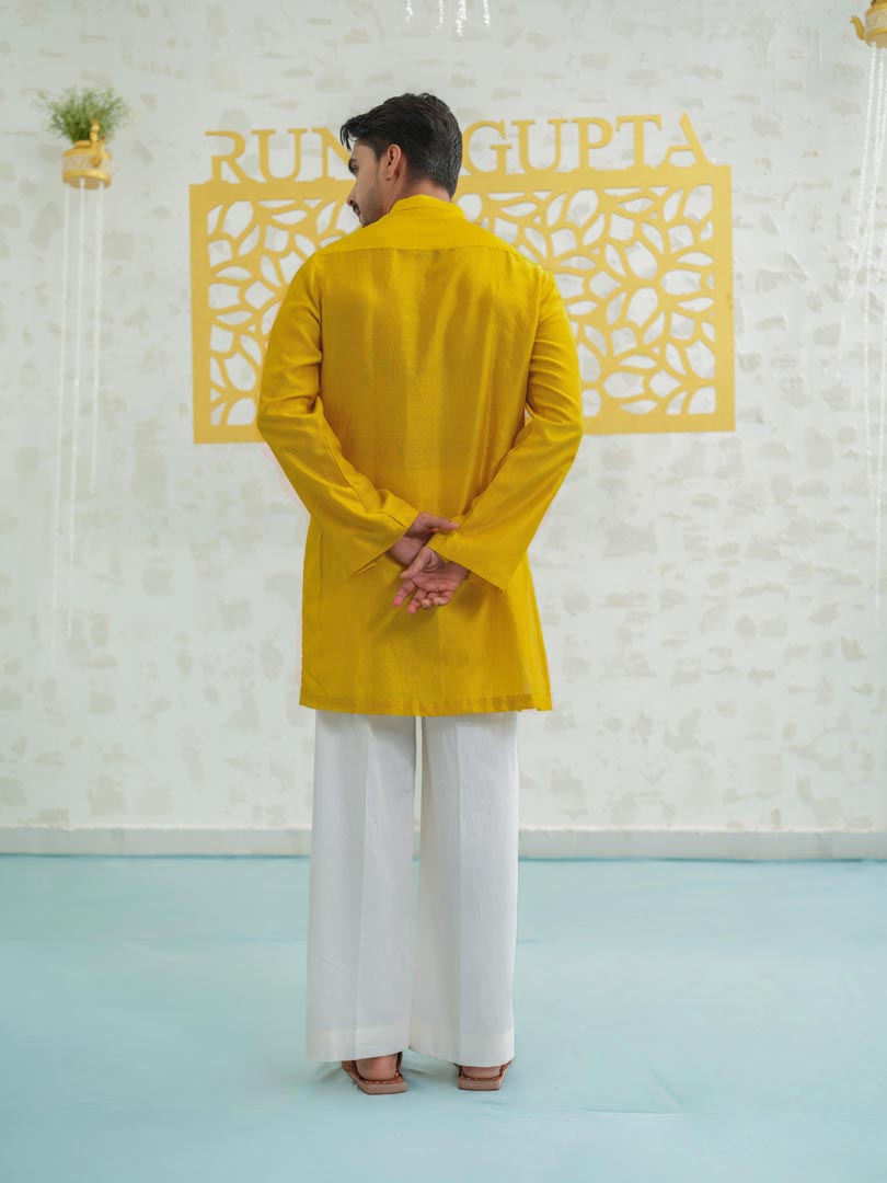 Marigold Peeta Patch Kurta set