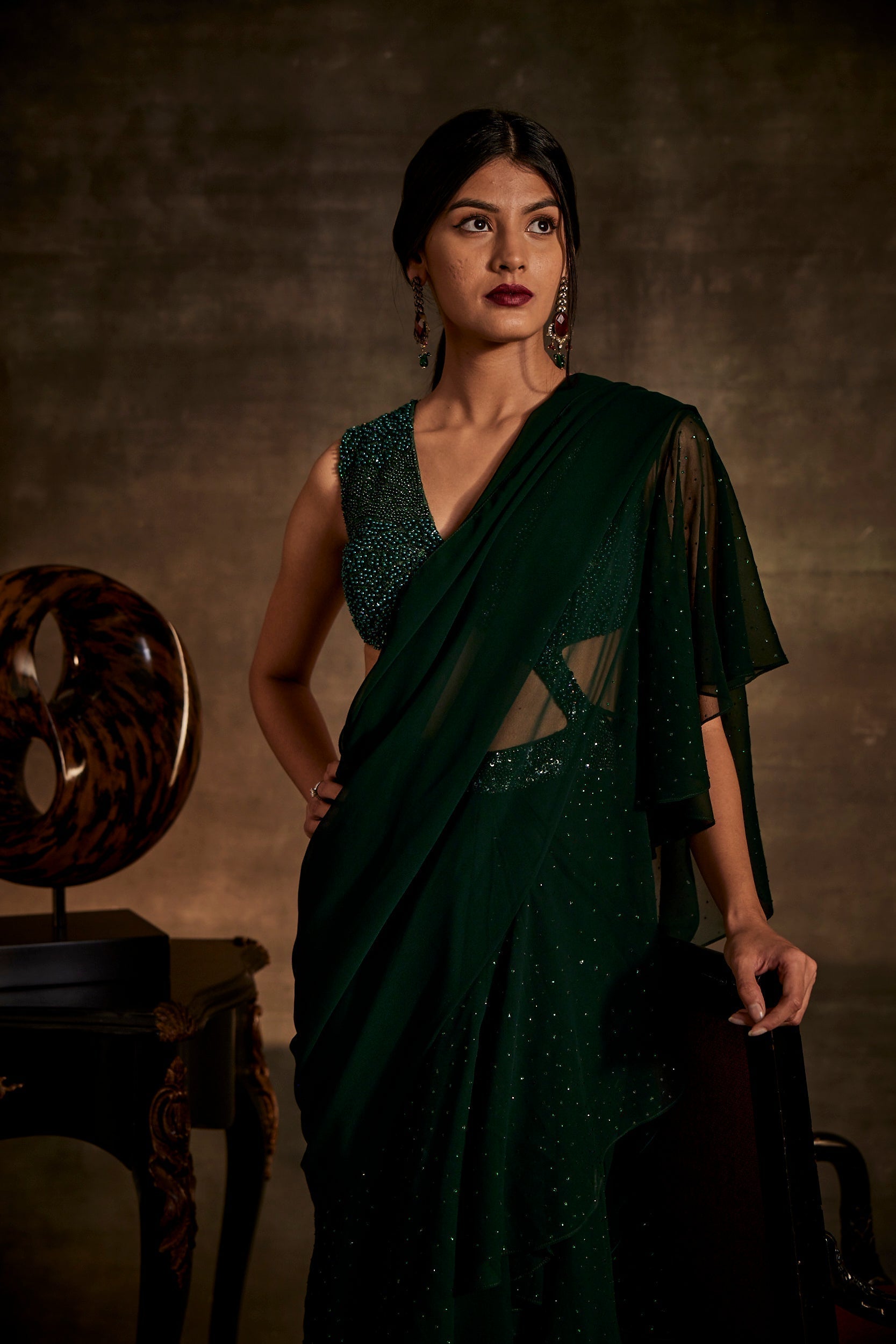 Image of BLACK OYNX SAREE