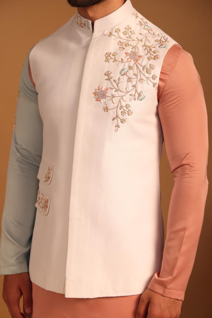 Image of Old Rose bandi kurta set