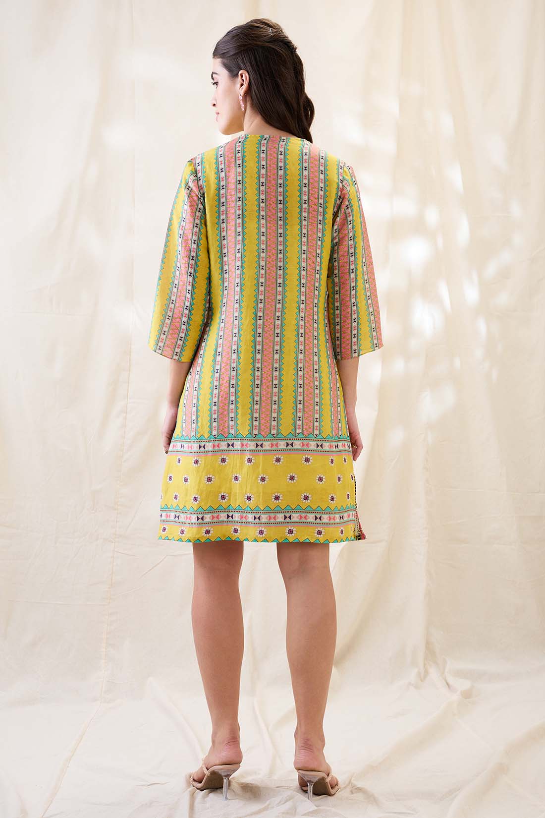 Nooma printed fron overlapped dress SP4782