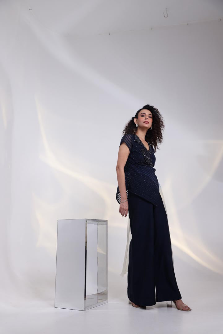 Noir Ombre Wrap Jumpsuit AAD560NAVY