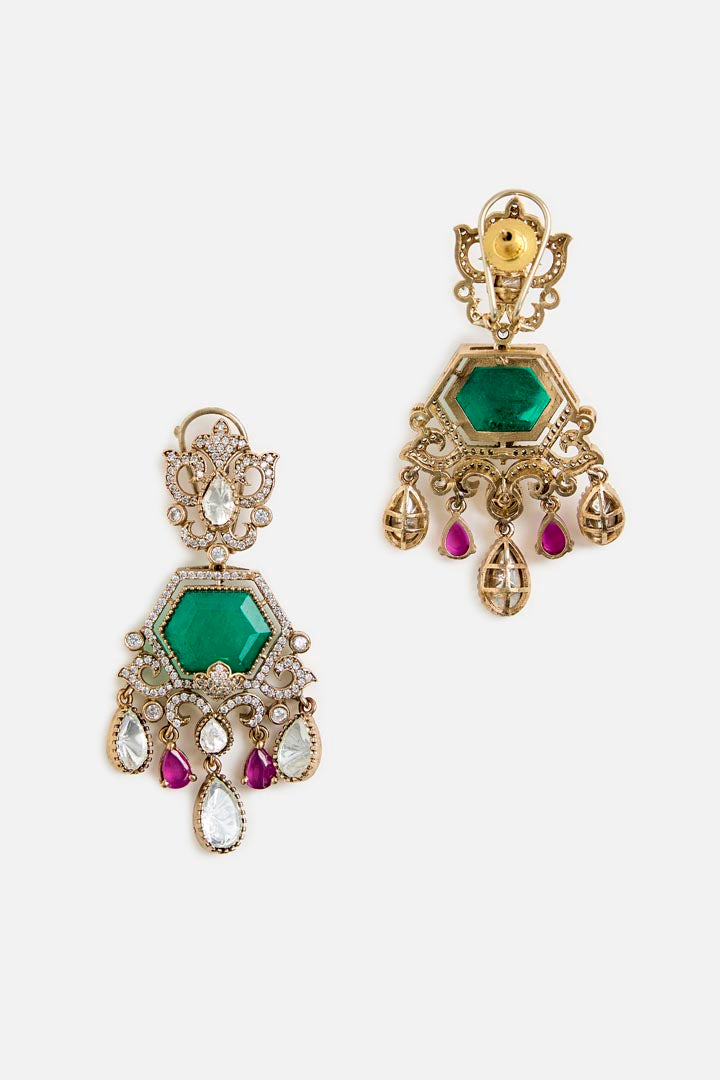 Emerald & Kundan Choker Necklace Set