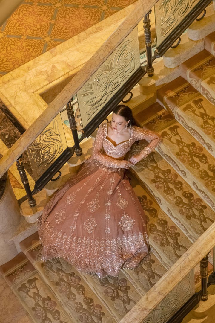 Hazel brew Brown lehenga Set