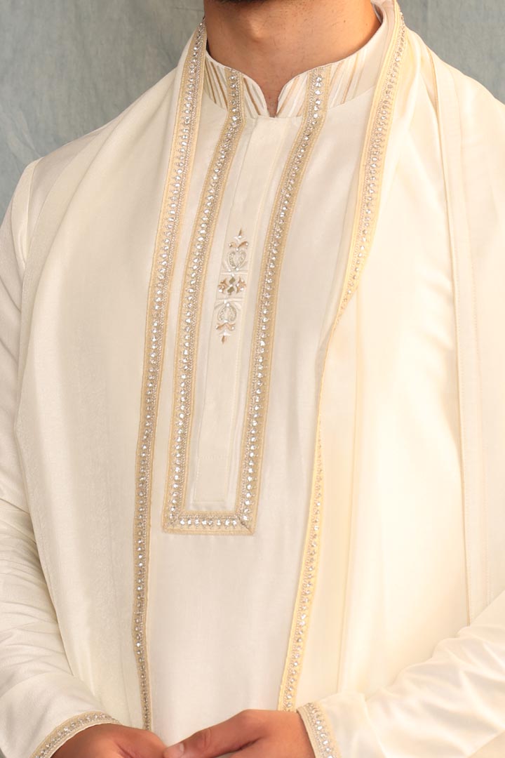 Image of Arctic White kurta set