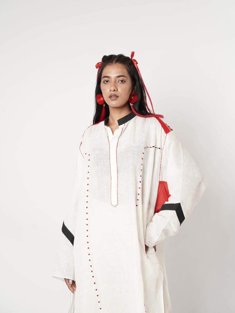 PANELLED PATCHED GUSSET  KURTA SET