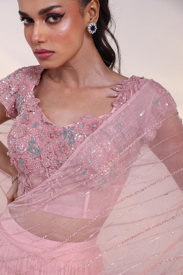 Blush Symphony Layered Lehenga SED4PINK