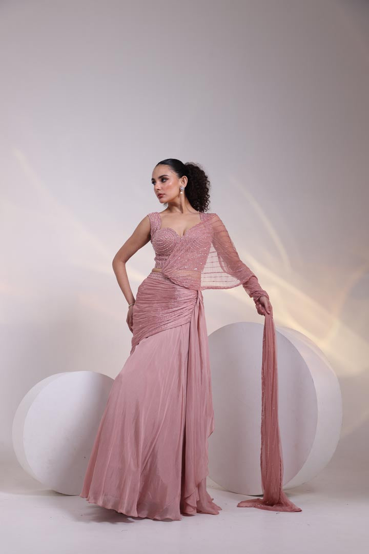 Rose Drape Luxe Concept Saree AAD624