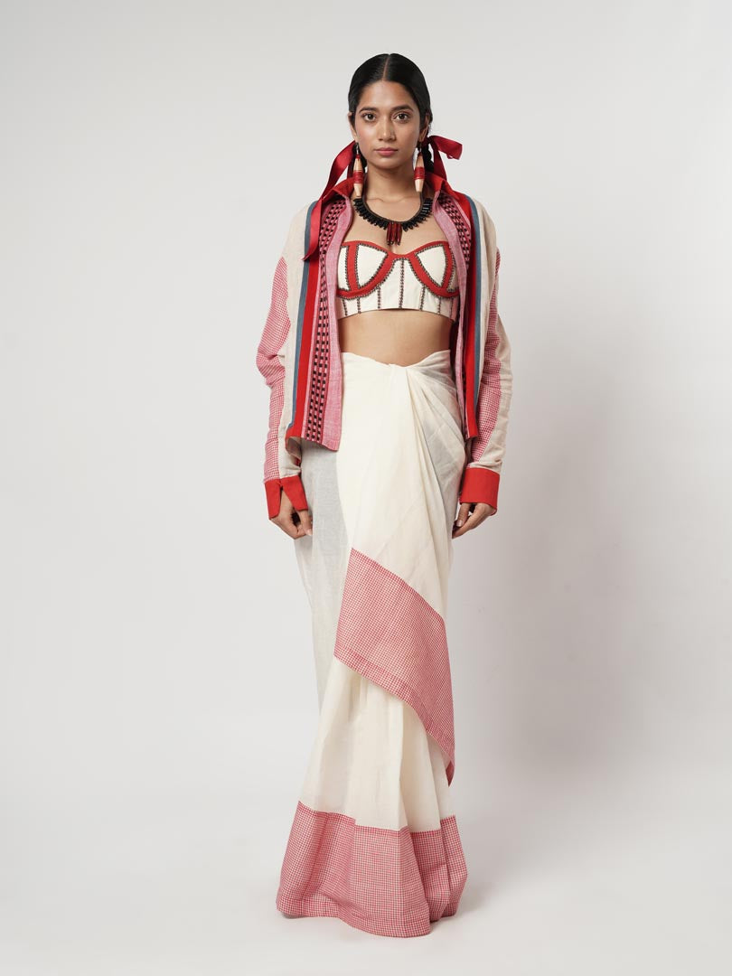 DRAPE LUNGI LAYERED ENSEMBLE