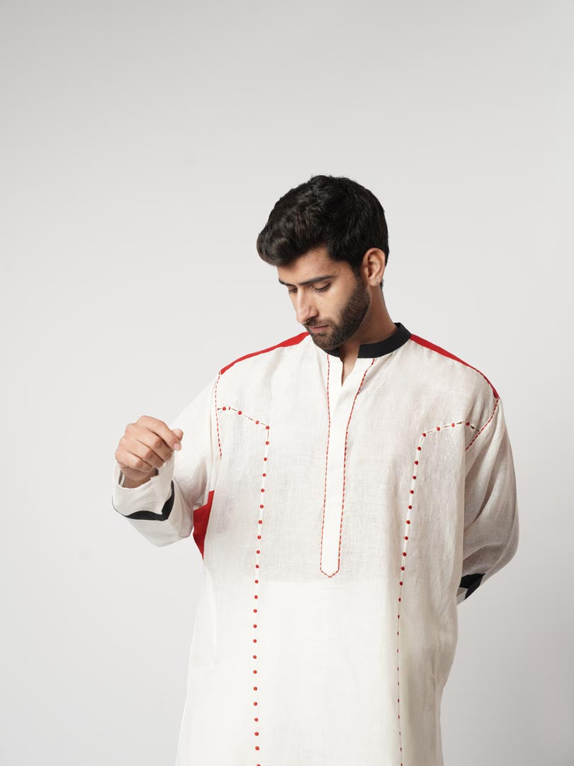 RUBY BINDI PANELLED OVERSIZED GUSSET KURTA SET